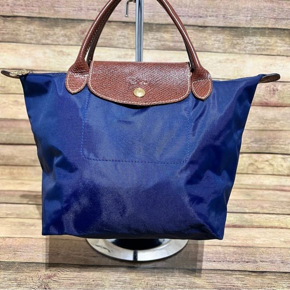Longchamp Le Pliage Small Blue Tote - Picture 2 of 11